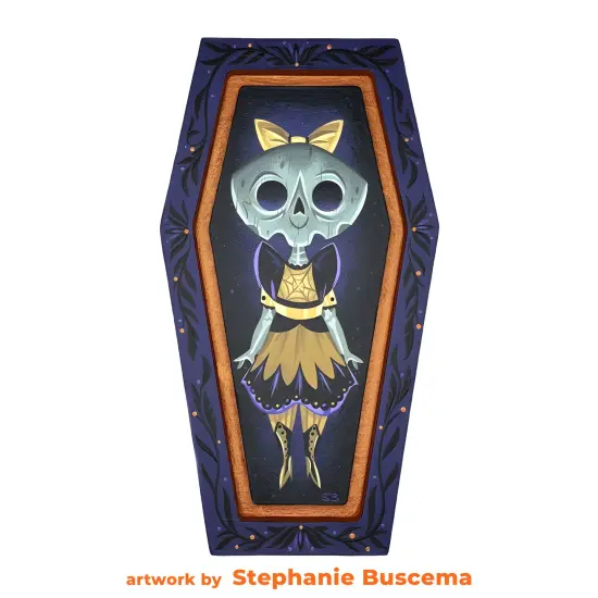 Trekell Coffin Floater Panel - Wooden Painting Halloween Canvas + Frame {4}