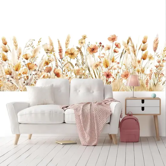 4 Pcs Boho Flower Wall Decals {1}