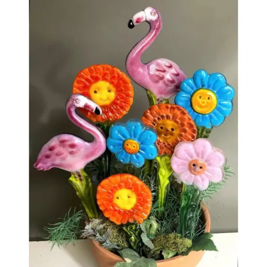 11.5" x 6" x 0.5" Flamingo Stakes Glass Fusing Kiln Mold {4}