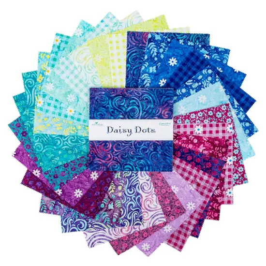 Expressions Batiks 10" Square Pack (Layer Cake / 10" Stacker) in Daisy Dots by Riley Blake Designs for Riley Blake (10-23406-42) {2}