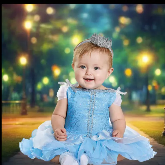 Baby Prestige Disney Cinderella Costume, Deluxe Tutu Onesie With Headband Infant Small {1}