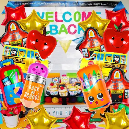 20 Pcs Back to School Mylar Balloon {3}