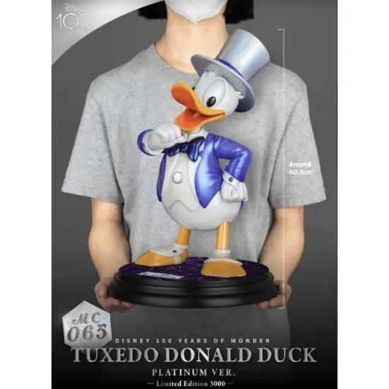 Disney 100 Years of Wonder Tuxedo Donald Duck Master Craft Table Top Statue {2}