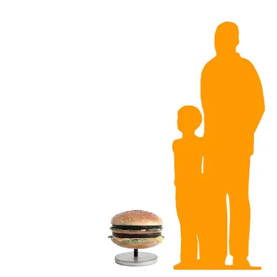 Double Cheeseburger On Stand Over Sized Statue {2}