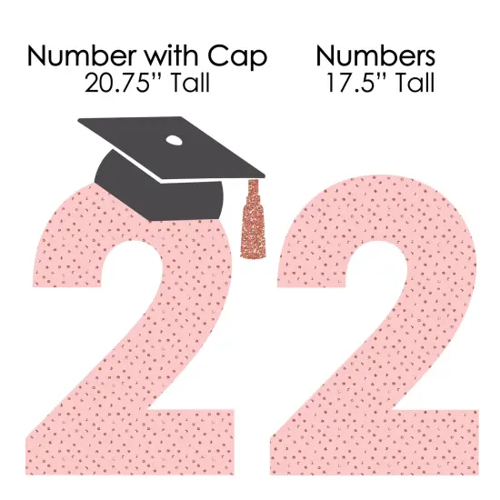 Big Dot of Happiness Rose Gold Grad - 2025 Yard Sign Outdoor Lawn Decorations - Graduation Party Yard Signs - 2025 {7}