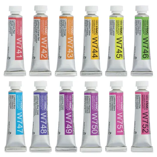 Holbein Artists' Watercolors- Set of 12, Luminous, 5 ml {1}