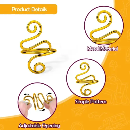 2PCS Gold Adjustable Yarn Tension Ring {2}