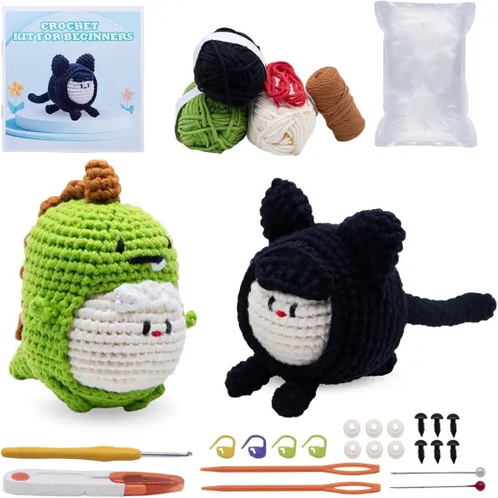 Easy Crochet Animal Set for Adults Kids {1}