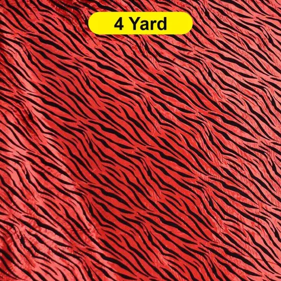 Zebra Flocking Taffeta Flocking Velvet Zebra Fabric 60" Wide Red Zebra {1}