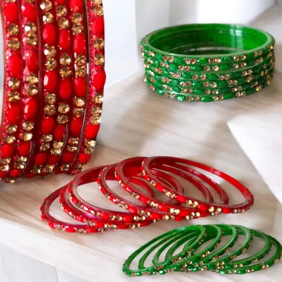 12ct Glass Bangles, Hira Moti, Colorful Bangles, Gifting Bangles, Wedding Bangles, Multi Color Bangles, Bangle Set, Bridal Bangles, Chudaa Set, Chudiyaa, Handcrafted Bangles, Kangan Sest {2}