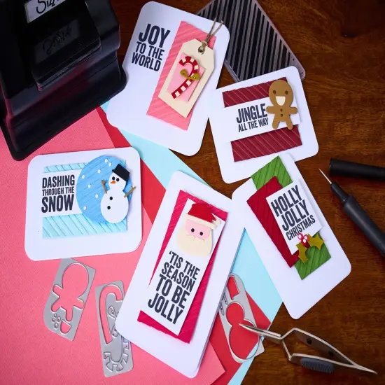 Sizzix Sidekick Texture Fades Embossing Folder By Tim Holtz -Christmas {6}