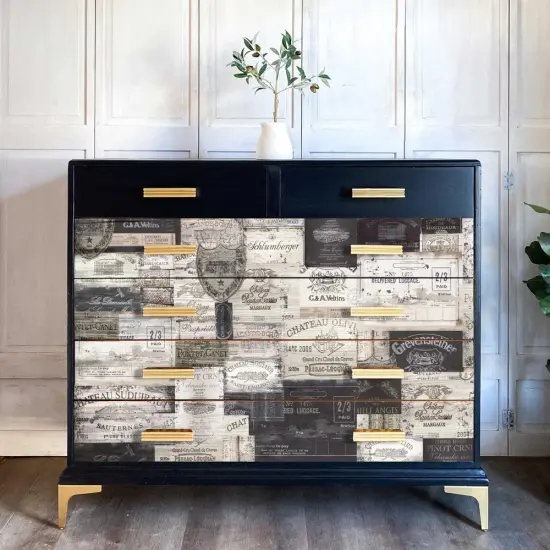 A1 Decoupage Fiber - Antique Labels - 1 sheet, A1 size {4}