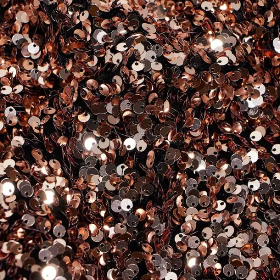 1 Yard Stretch Velvet Sequin Fabric 2 Way Polyester Spandex 36" x 60" Length by Width Black/Rose G {1}