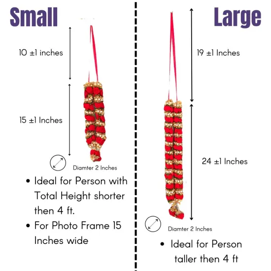 Varmala for Wedding Artificial Mala for Bride and Groom Indian Milni Mala Wedding Garland Haar 24 Inch Muslim Punjabi Jaimala Nikkah {3}