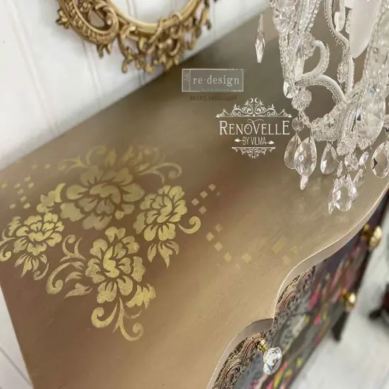 Redesign Stencil - CECE Floral Matrix 18x25.5 - sheet size 18"x25.5", design size 15.9"x21.3" {4}