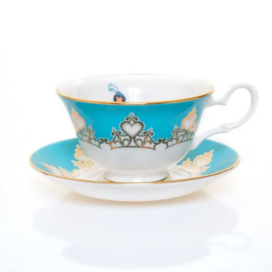 Disney English Ladies: Tiara Gold Jasmine Decorative Cup & Saucer {1}