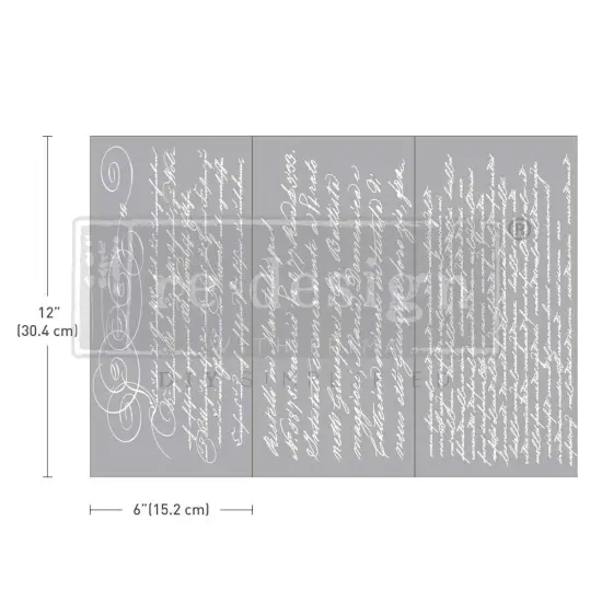 Small Transfers - Secret Letter II &ndash; 3 sheets, 6&Prime;x12&Prime; {1}