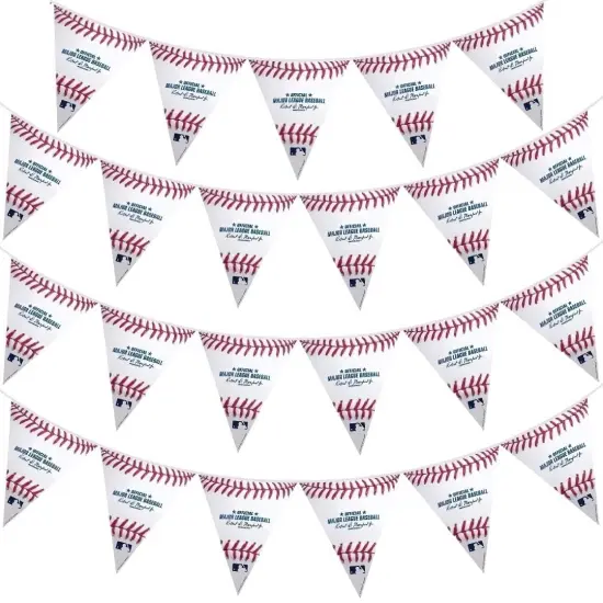 Rawlings Baseball Official MLB Plastic Pennant Banner - 12ft (Pack Of 1) - Ideal For Birthdays, Tailgates & Victory Parties {1}