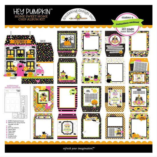 Doodlebug Chip Album Kit-Hey Pumpkin {1}