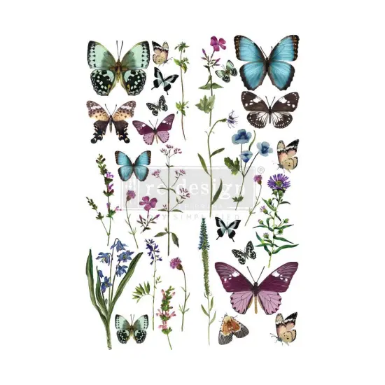 Decor Transfers&reg; 24x35 - Butterfly Oasis - total sheet size 24"x35", cut into 2 sheets {1}