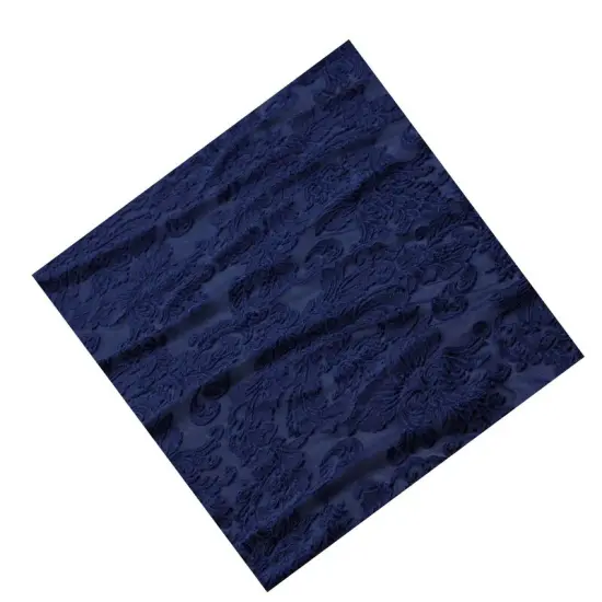 Versailles Burn Out Stretch Velvet Fabric Navy {4}