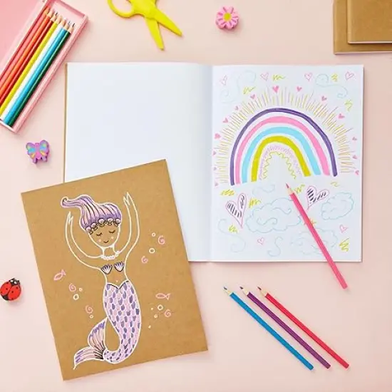 6 Pack Large Bulk Sketchbook Journals (8.5x11 In Journaling Notebooks) {3}