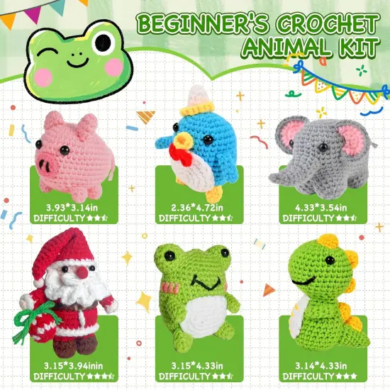 6Pcs Animal Crochet Kits {4}