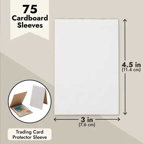 75 Pack Corrugated Cardboard Sleeves for Sports Cards, Trading Card Shipping Supplies, Flat Vending 3 x 4.5" {4}