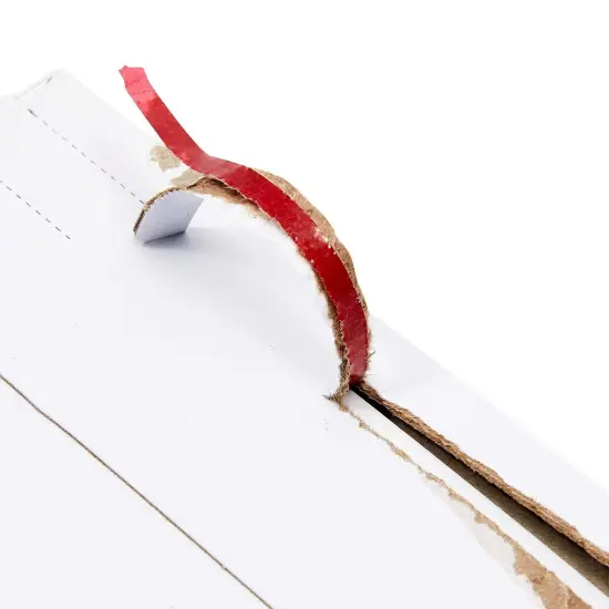 100 Pack 6x6 Rigid Mailers - 450 GSM Thick and Sturdy - Self Sealing Stay Flat Cardboard Envelopes for Mailing CDs, DVDs (White) {7}