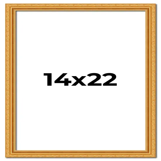 14x22 Museum-Quality Picture Frame with UV-Resistant Acrylic & Acid-Free Backing, Available in 4 Finishes - Gold, Silver, Bronze, and Black {1}