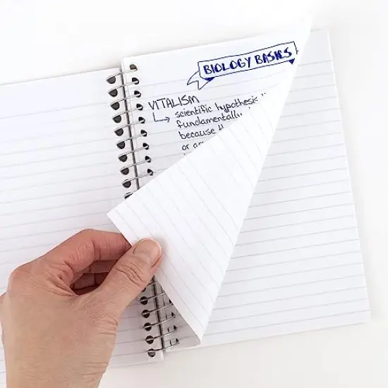 Personal Size Spiral Notebook 1-Subject College Ruled Paper Fights Ink Bleed Water-Resistant Cover 4-3/8" x 7" 100 Sheets Tidewater Blue {2}