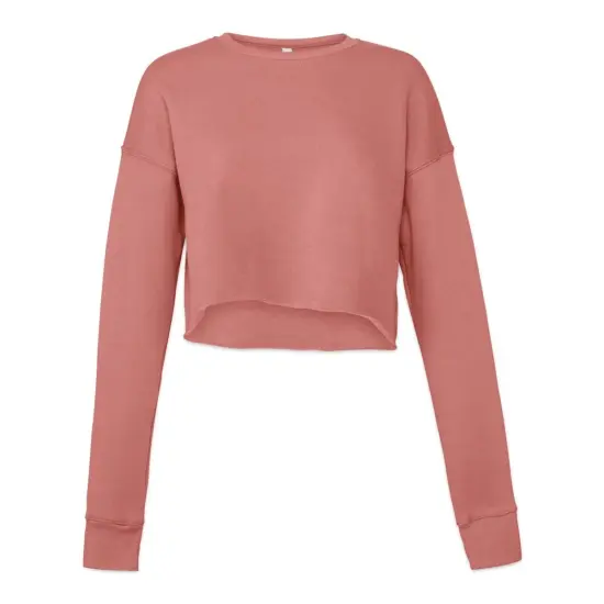 Bella Canvas Cropped Crew Fleece - Mauve, Small {1}