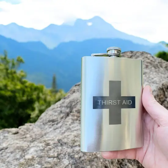 8oz Thirst Aid Stainless Steel Flask {6}