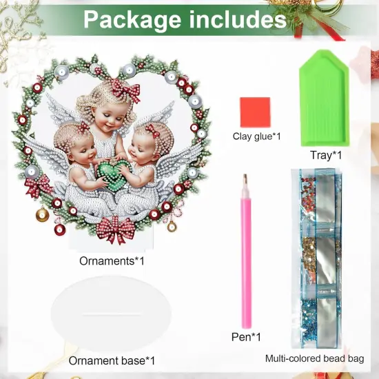 5D Diamond Art Painting Ornament Kits Christmas Angel {2}