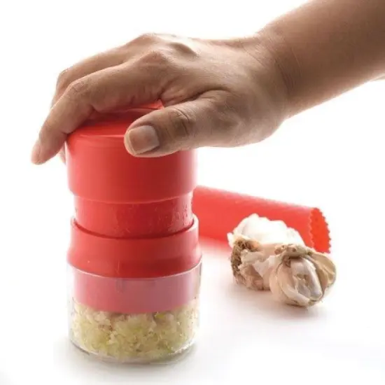 Norpro Twist N' Mince Garlic Clove Peeler and Mincer Set {6}