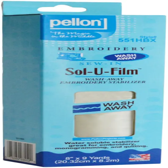 Pellon Sol-U-Film Wash Away Embroidery Stabilizer-Clear 8"X9yd {3}