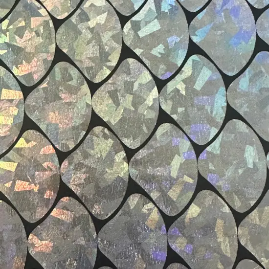 1 Yard Big Mermaid Shell Hologram Nylon Spandex Fabric 58/60 Inch Width Black {1}