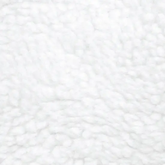 Solid White Sherpa Plush Fleece Fabric | By The Yard {1}