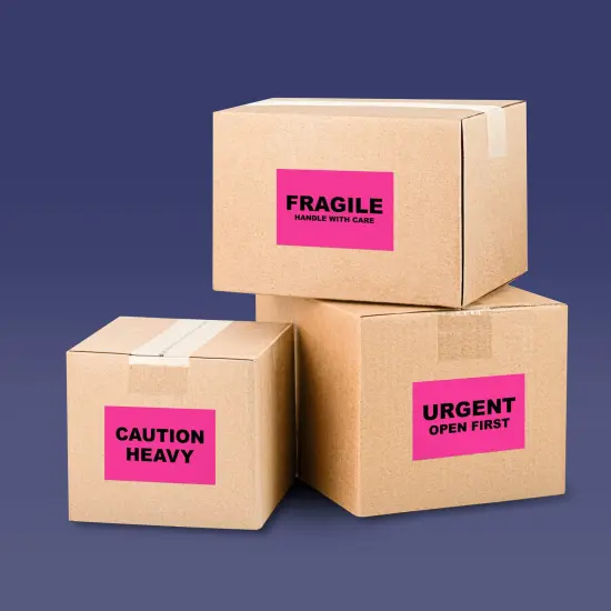 Avery Neon Magenta Paper Labels, 5.5" x 8.5" Rectangle {4}