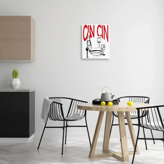 Stupell Industries Cin Cin Wine Glasses Canvas Wall Art Design by Melissa Wang  {2}