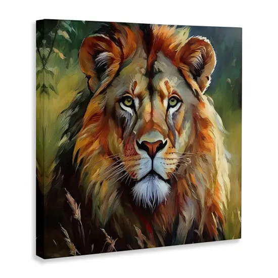 Stupell Industries Painterly Lion Portrait Canvas Wall Art Design by Noah Bay {3}