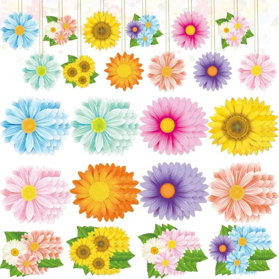36 PCS Spring Flower Hanging Ornaments {1}