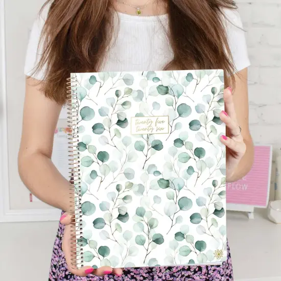 bloom daily planners 2025-26 Academic Planner, Soft Cover, 8.5" x 11",Boho Greenery {2}