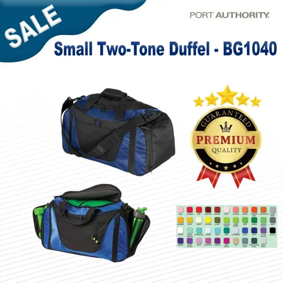 Port Authority&reg; Small Two Tone Duffel Red/Black {2}