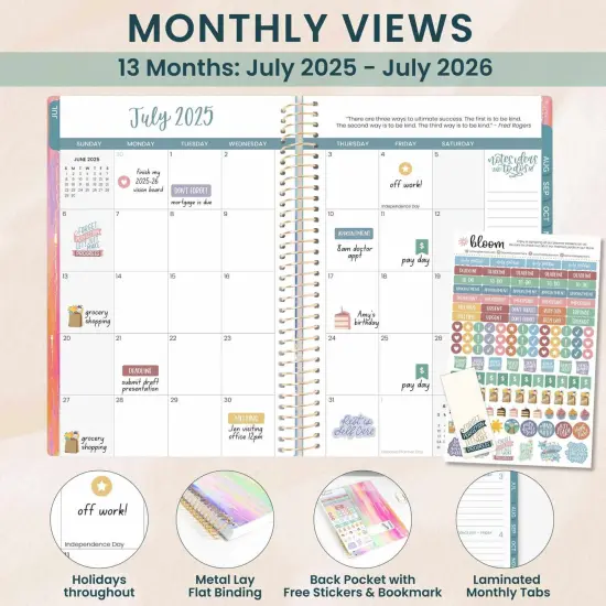 bloom daily planners 2025-26 Academic Planner, Soft Cover, 5.5" x 8.25"Creating A Life I Love {4}