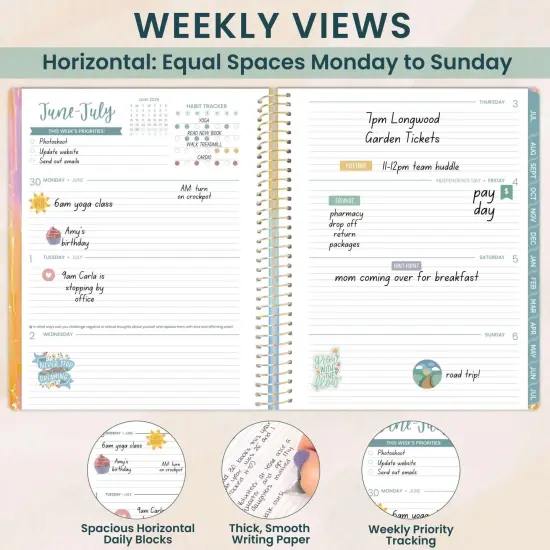 bloom daily planners 2025-26 Academic Planner, Soft Cover, 8.5" x 11", Creating A Life I Love {4}