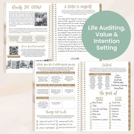 bloom daily planners 2025-26 Academic Planner, Soft Cover, 5.5" x 8.25", Brushed Beige {6}