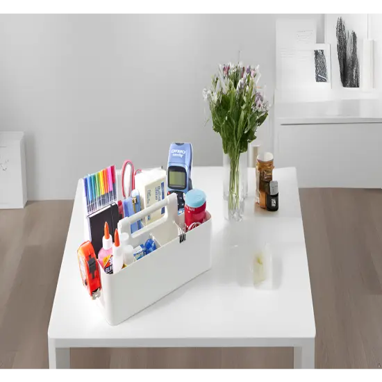 Enjoy Organizer Portable Caddy with Handle &ndash; 8-Compartment Storage Bin with Removable Dividers for Office, Crafts, and Home &ndash; Made in USA {5}