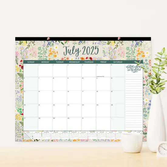 bloom daily planners 2025-26 Academic Desk Calendar, 16" x 21", Seasonal {6}