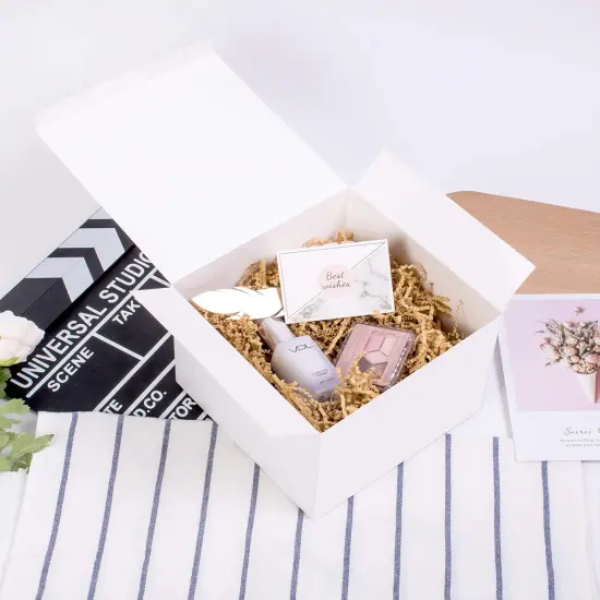 10 Pcs White Cardboard Gift Boxes with lids | 6x6x6inch Square Boxes | Medium Gift Boxes Suitable for Party, Wedding, Christmas, Holidays, Birthdays and All Other Occasions {2}